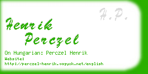 henrik perczel business card